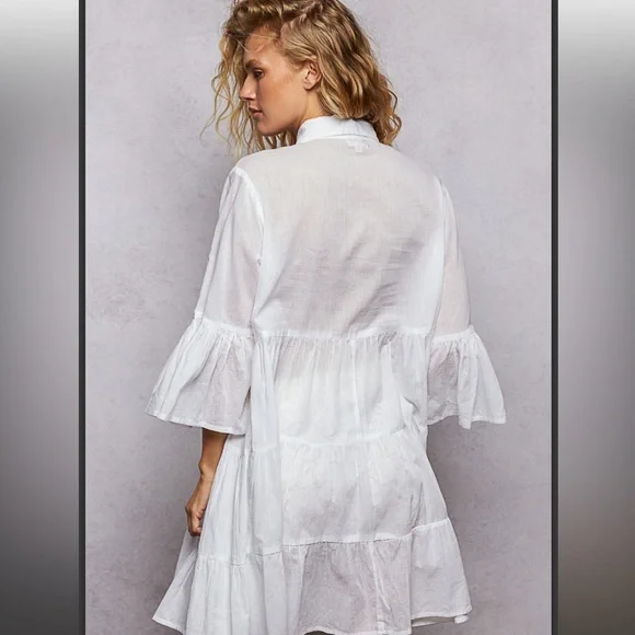 POL White Embroidered Dress - Picture 4 of 7